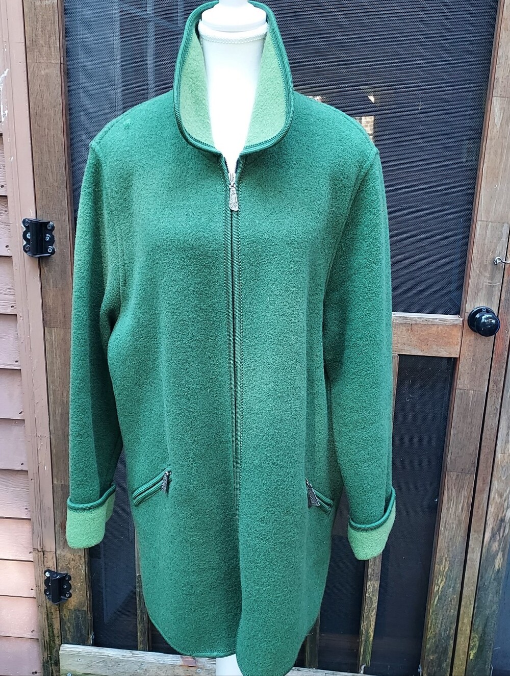 Vintage Giesswein Boiled Wool Coat With Flaw